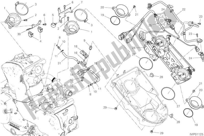 Wszystkie części do Korpus Przepustnicy Ducati Supersport S 937 2020